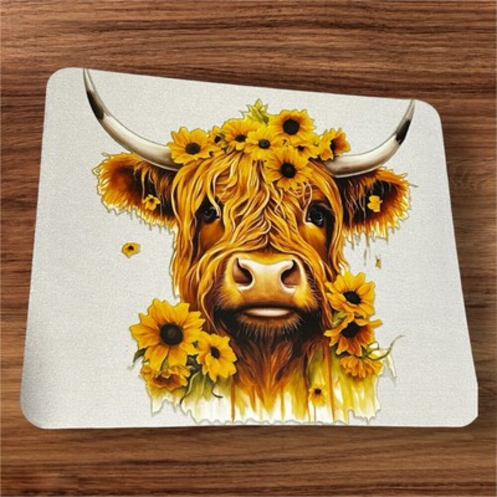 Highland Cow Mouse Pad for Office Desk Mat